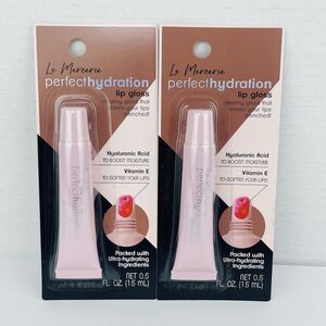 Le Mercerie Perfect Hydration Lip Gloss 2 Pack Pink Hyaluronic Acid Vitamin C